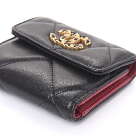 chanel 19 small flap wallet|elegant chanel wallet.